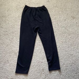 Black, drawstring sweat pants, cotton